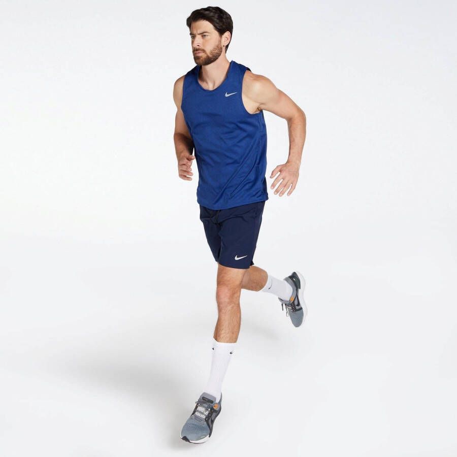 Nike challenger hardloopshort blauw heren