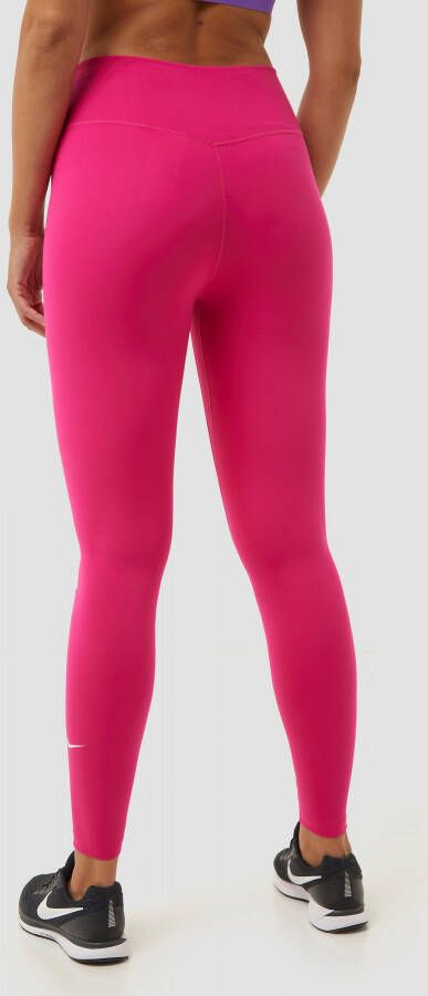 Nike dri fit one mid rise 2.0 sporttight roze dames
