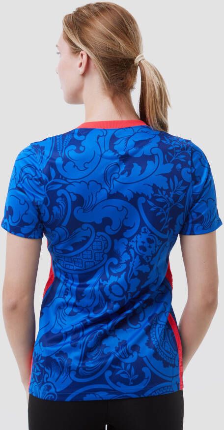Nike fff frankrijk stadium dri-fit thuisshirt 21 22 blauw rood dames