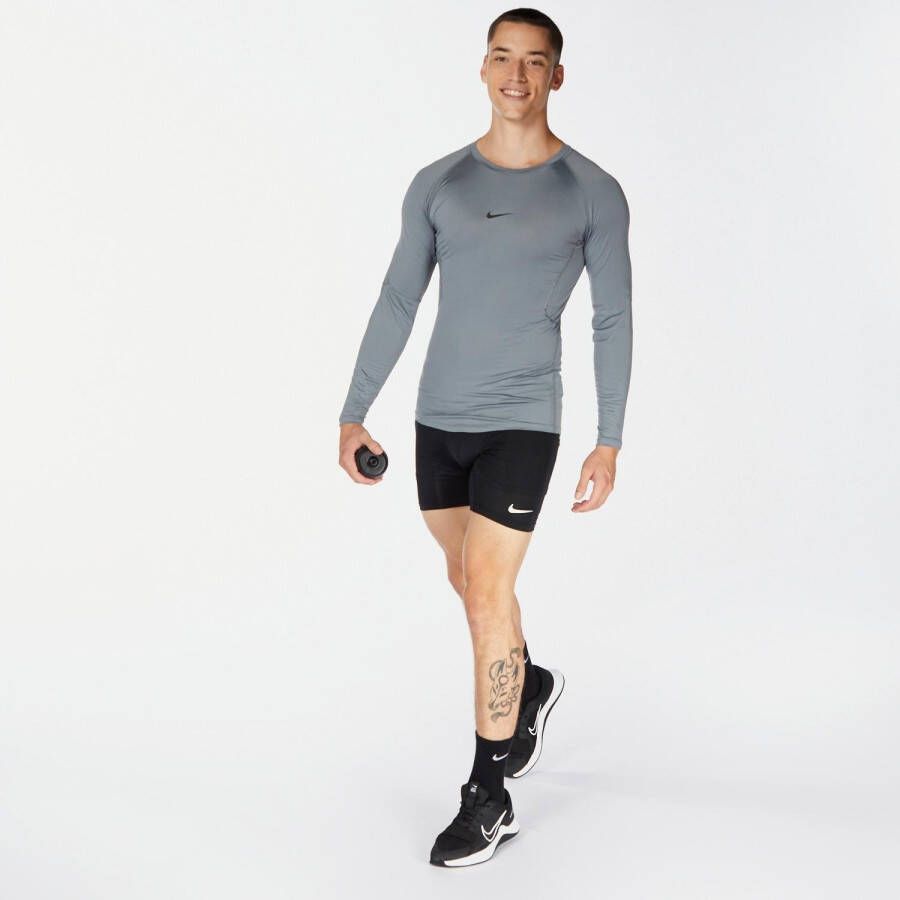 Nike pro run dryfit hardlooptop grijs heren