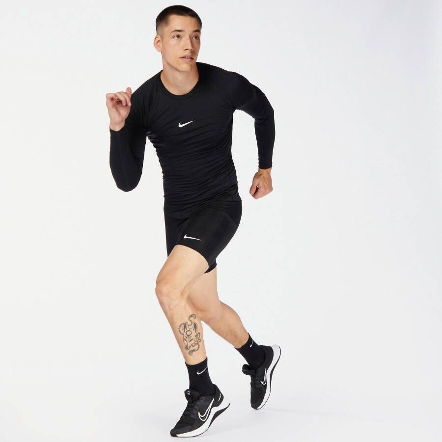Nike pro run dryfit hardlooptop zwart heren