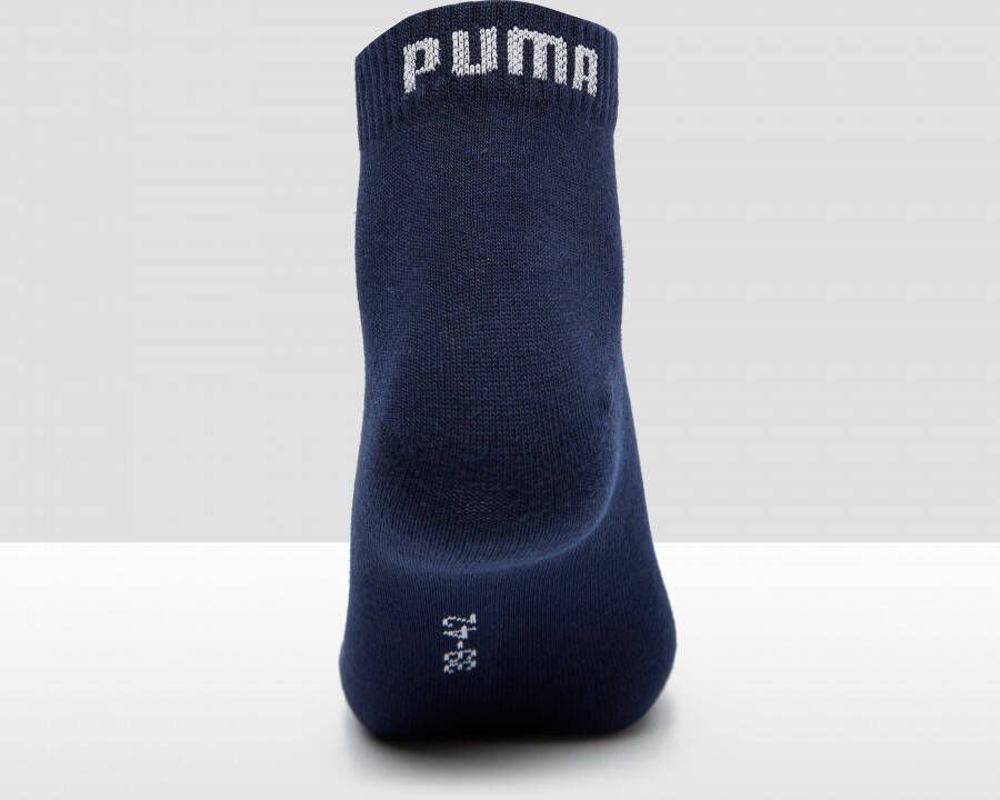 Puma 3 pack quarter sokken blauw