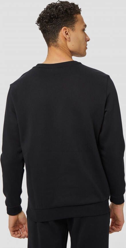 Puma essentials logo crew fleece sweater zwart heren