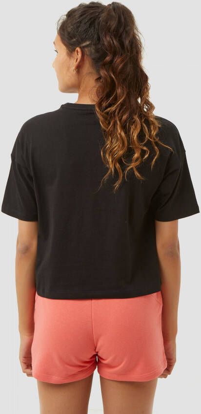 Puma essentials logo cropped shirt zwart dames
