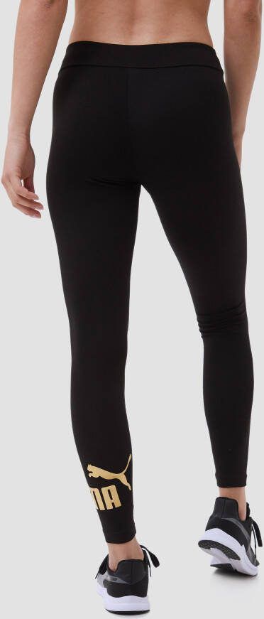 Puma essentials+ metallic legging zwart goud dames - Foto 4