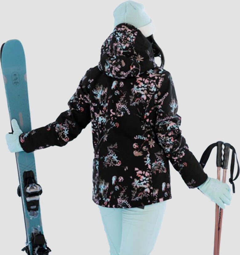 Roxy jetty geïsoleerde ski jas zwart wit dames
