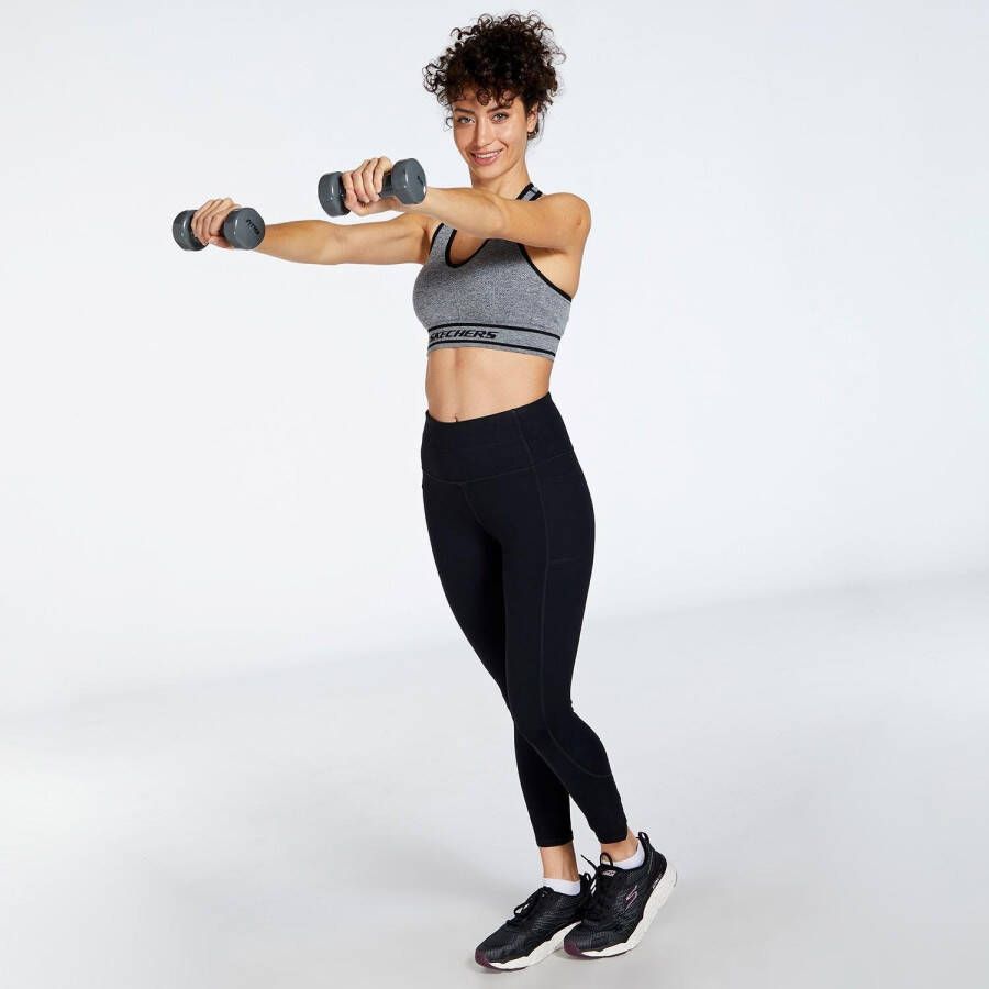 Skechers goknit sportbh grijs dames - Foto 3