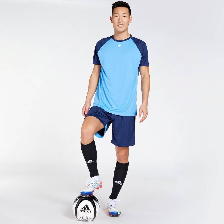 TEAM QUEST basic voetbalshirt blauw zwart heren