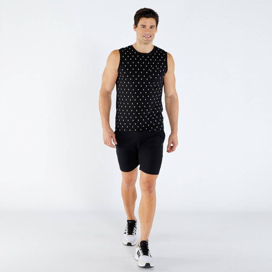 UP stamps tanktop zwart heren