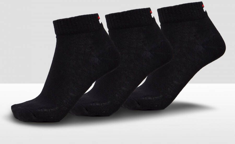 Fila quarter sokken 3 pack zwart