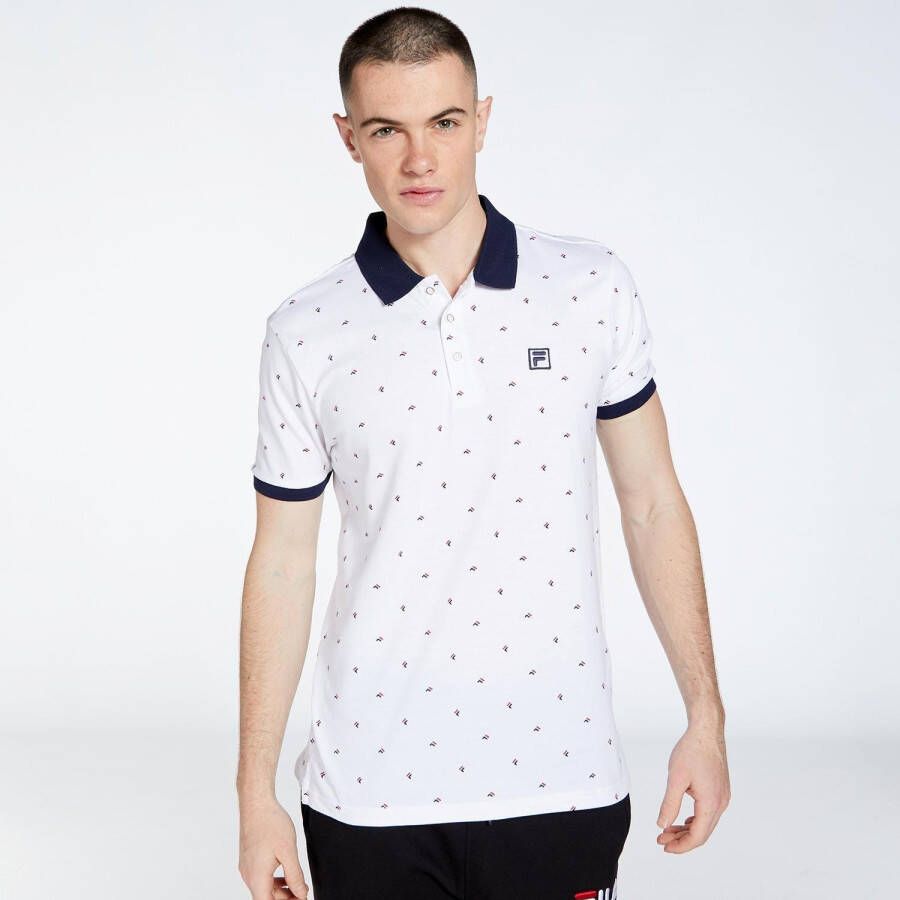 Fila saul polo wit rood heren