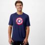Marvel T-shirt Captain America Marineblauw T-shirt Heren - Thumbnail 1