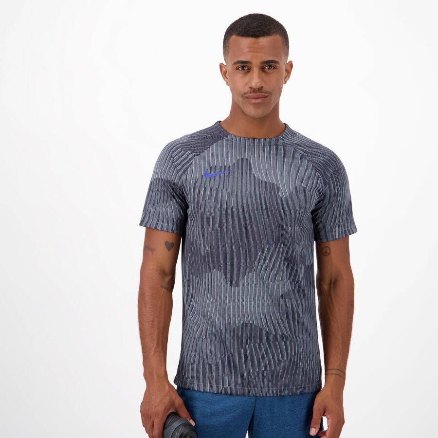 Nike academy 23 all over print voetbalshirt grijs heren