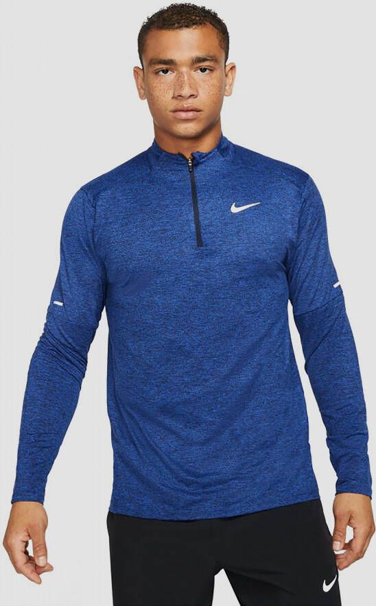 Nike Dri-FIT hardlooptop met halflange rits voor heren Obsidian Game Royal Heather- Heren Obsidian Game Royal Heather