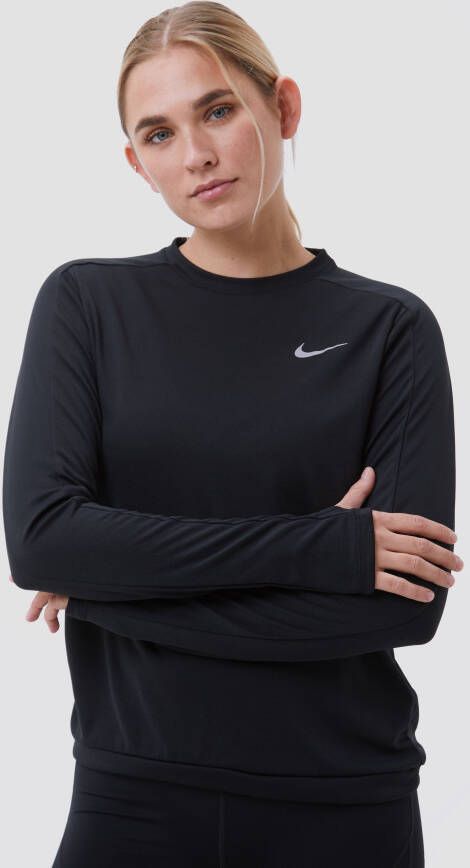 Nike Hardlooptop met ronde hals voor dames Dri-FIT Black- Dames Black