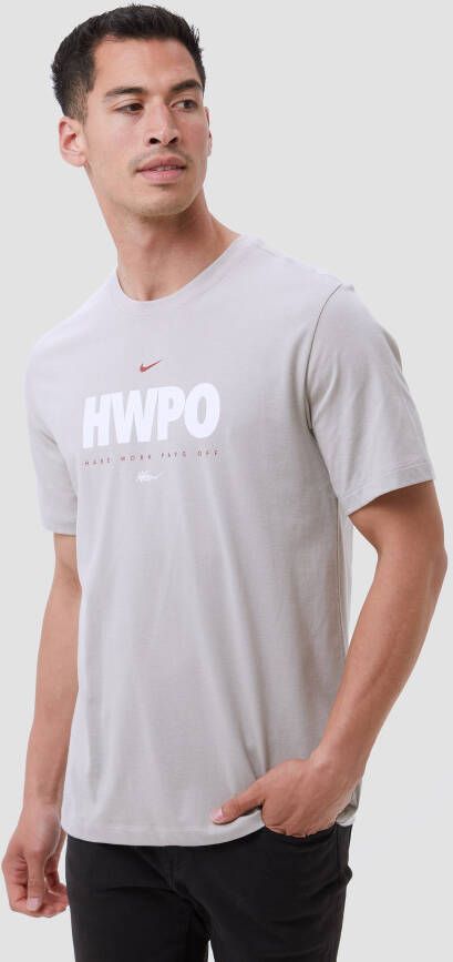 Nike dri-fit hwpo sportshirt grijs heren