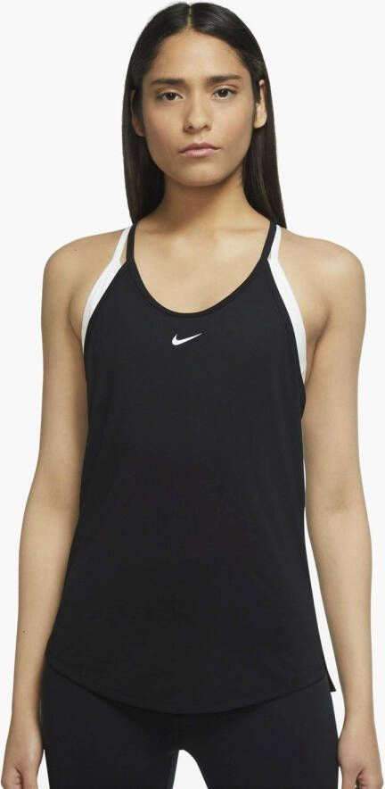 Nike dri-fit one elastika sport tanktop zwart dames