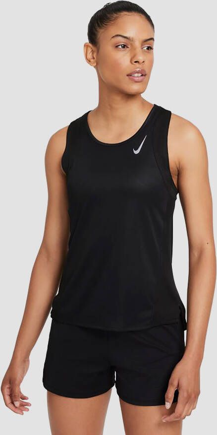 Nike dri-fit race hardlooptanktop zwart dames
