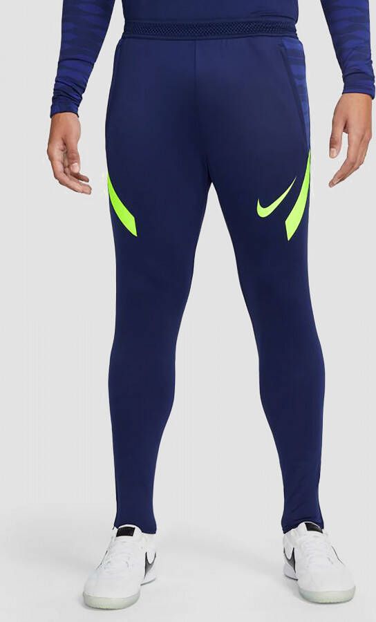 Nike dri fit strike 21 trainingsbroek blauw geel heren