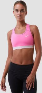 Nike dri-fit swoosh medium-impact non-padded sportbh roze dames