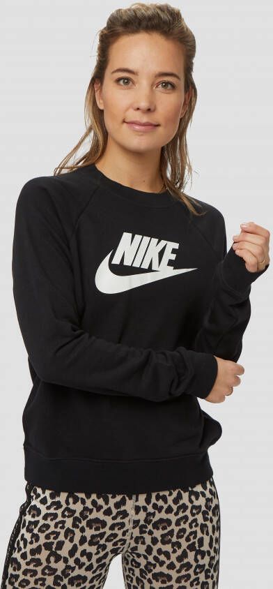 Nike essential crew fleece sweater zwart dames