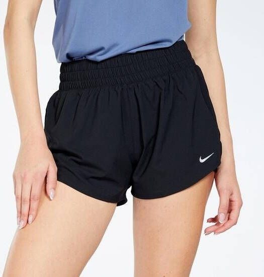 Nike 2-in-1-shorts met halfhoge taille voor dames (8 cm) Dri-FIT One Black- Dames Black