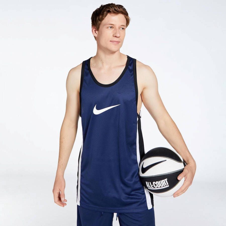 Nike icon basketbaltanktop blauw heren
