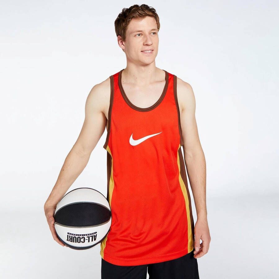 Nike icon basketbaltanktop rood heren