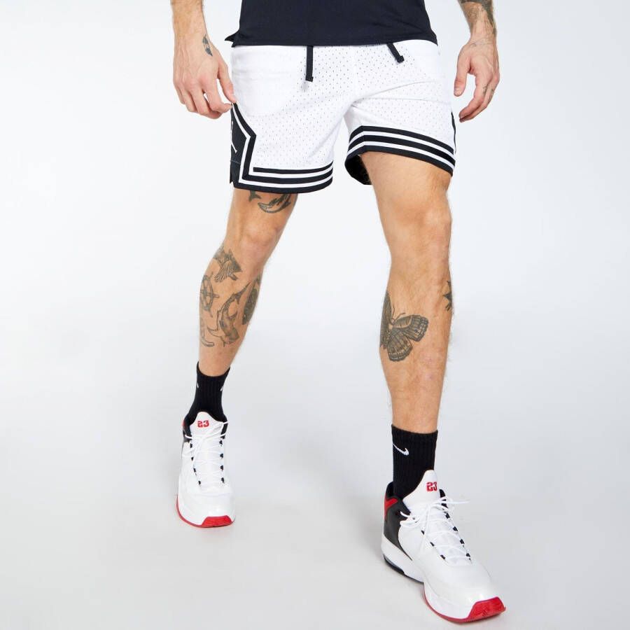 Jordan Diamond Shorts White- Heren White