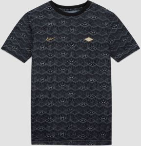 Nike kylian mbappé dri-fit voetbalshirt zwart kinderen