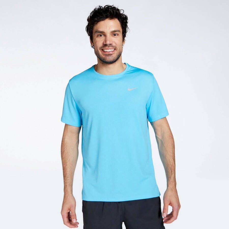 Nike miler hardloopshirt blauw heren
