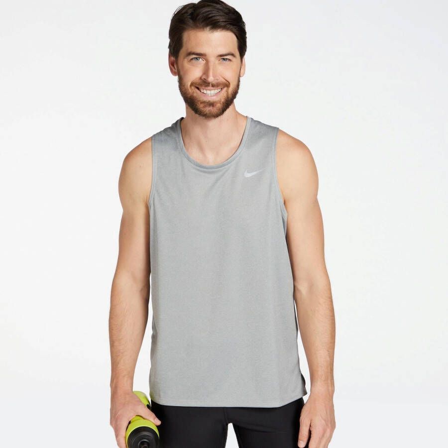 Nike miler hardlooptanktop grijs heren