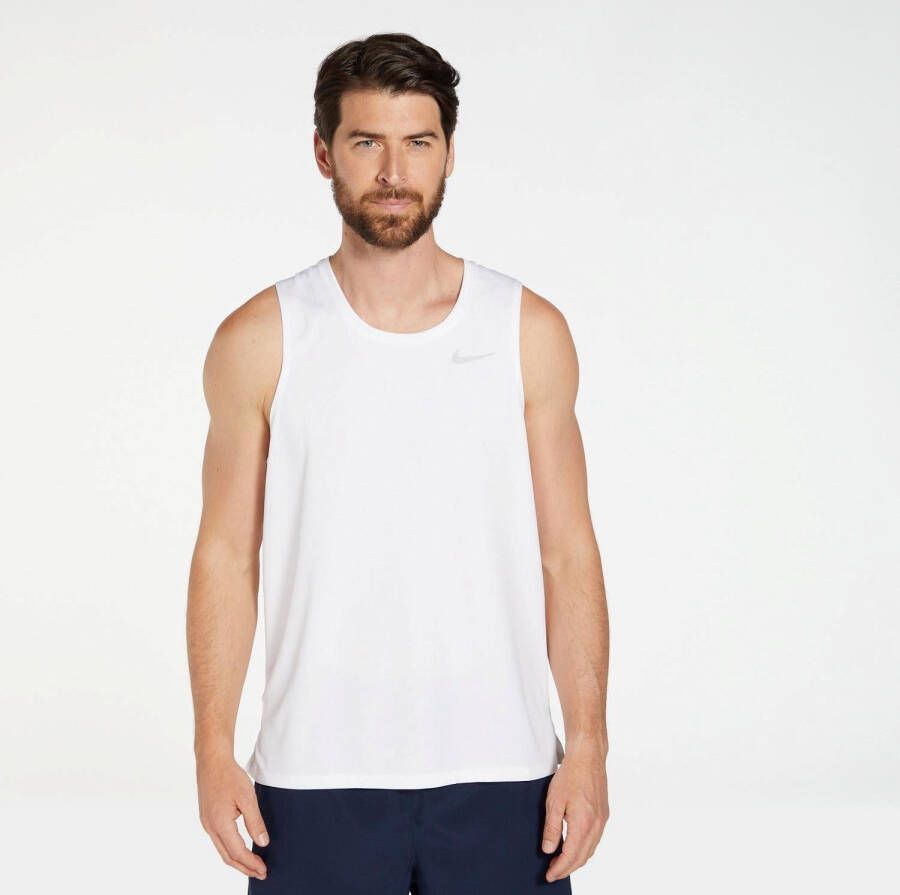 Nike hardlooptanktop met Dri-FIT voor heren Miler Wit- Heren Wit