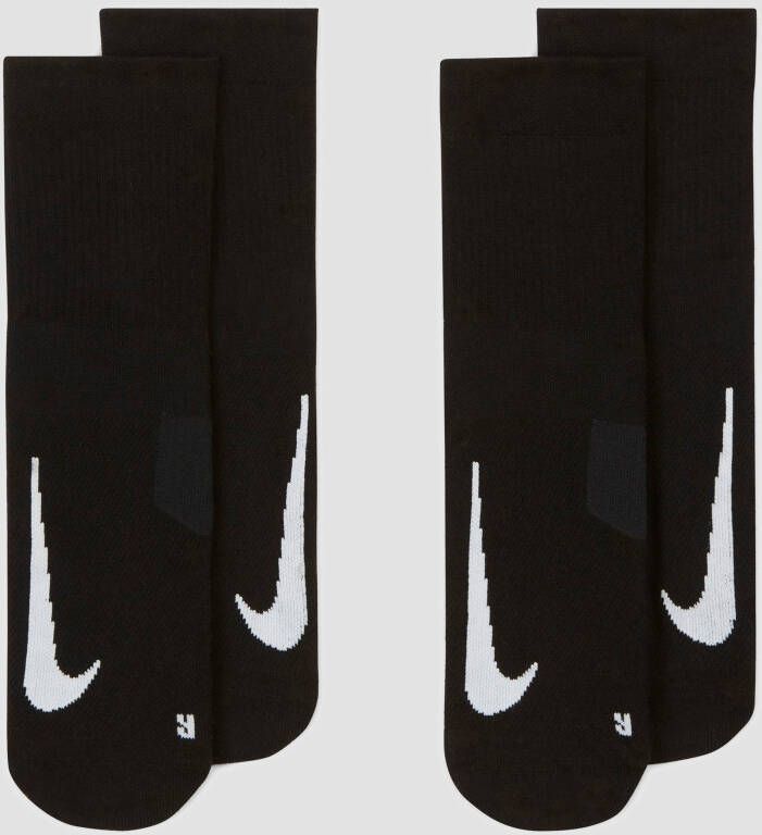 Nike Multiplier Hardloopsokken 2-Pack Zwart