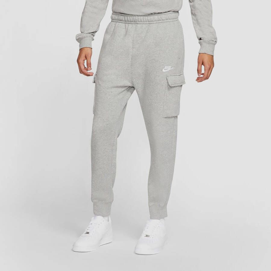 Nike Sportswear Club Fleece Cargo Pants Trainingsbroeken Kleding dark grey heather matte silver whit maat: L beschikbare maaten:S L XL