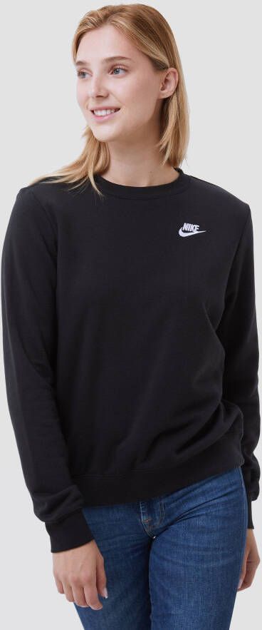 Nike sportswear club fleece crew sweater zwart dames