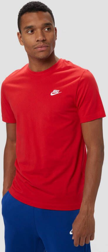 Nike sportswear club shirt rood heren