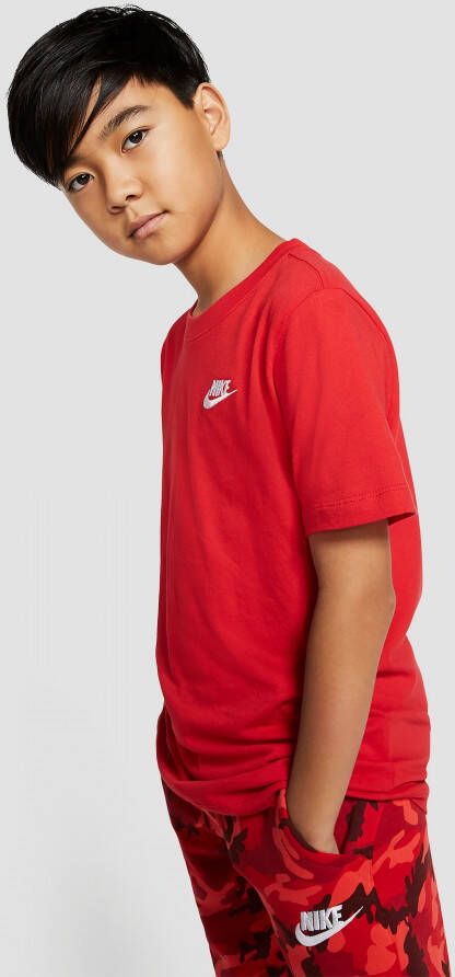 Nike sportswear futura shirt rood kinderen