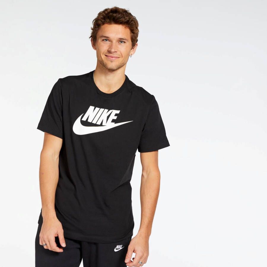 Nike sportswear icon futura shirt zwart heren