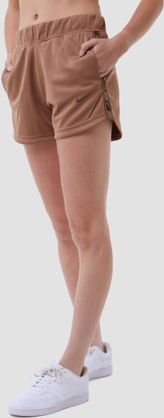 Nike sportswear tape korte broek bruin dames