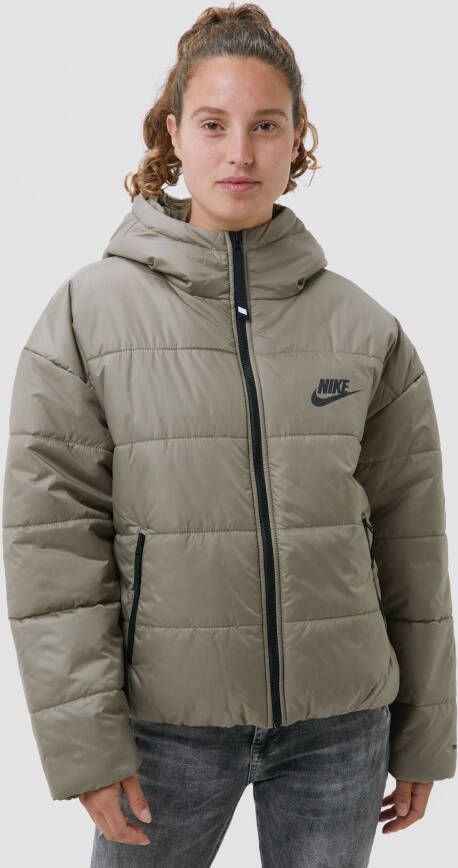 Nike Sportswear Therma-fit Repel Wo 's Synthetic-fill Hooded Jacket Pufferjassen Kleding matte olive black black maat: XS beschikbare maaten:X