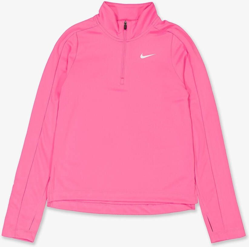 Nike Top met halflange rits en lange mouwen voor Dri-FIT Playful Pink White Playful Pink White