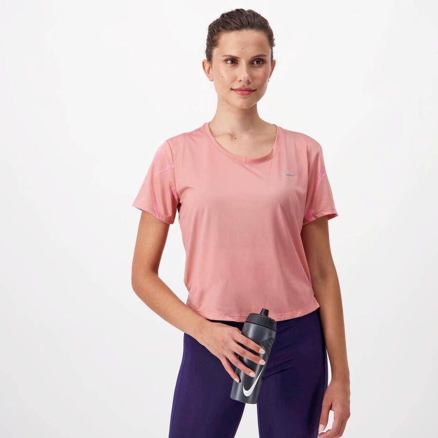 Nike swoosh hardloopshirt roze dames