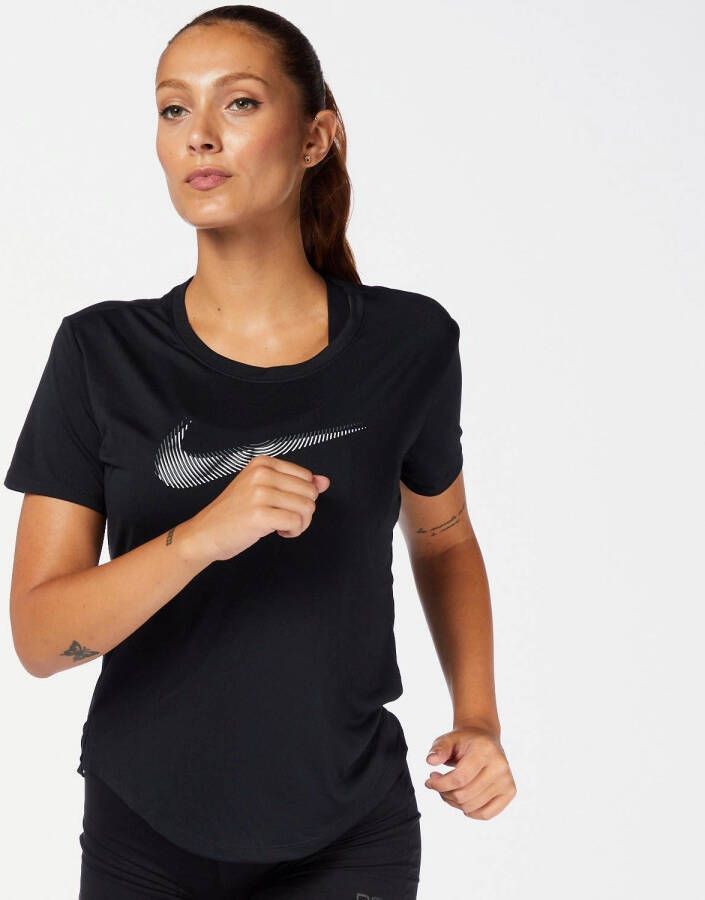 Nike swoosh hardloopshirt zwart dames