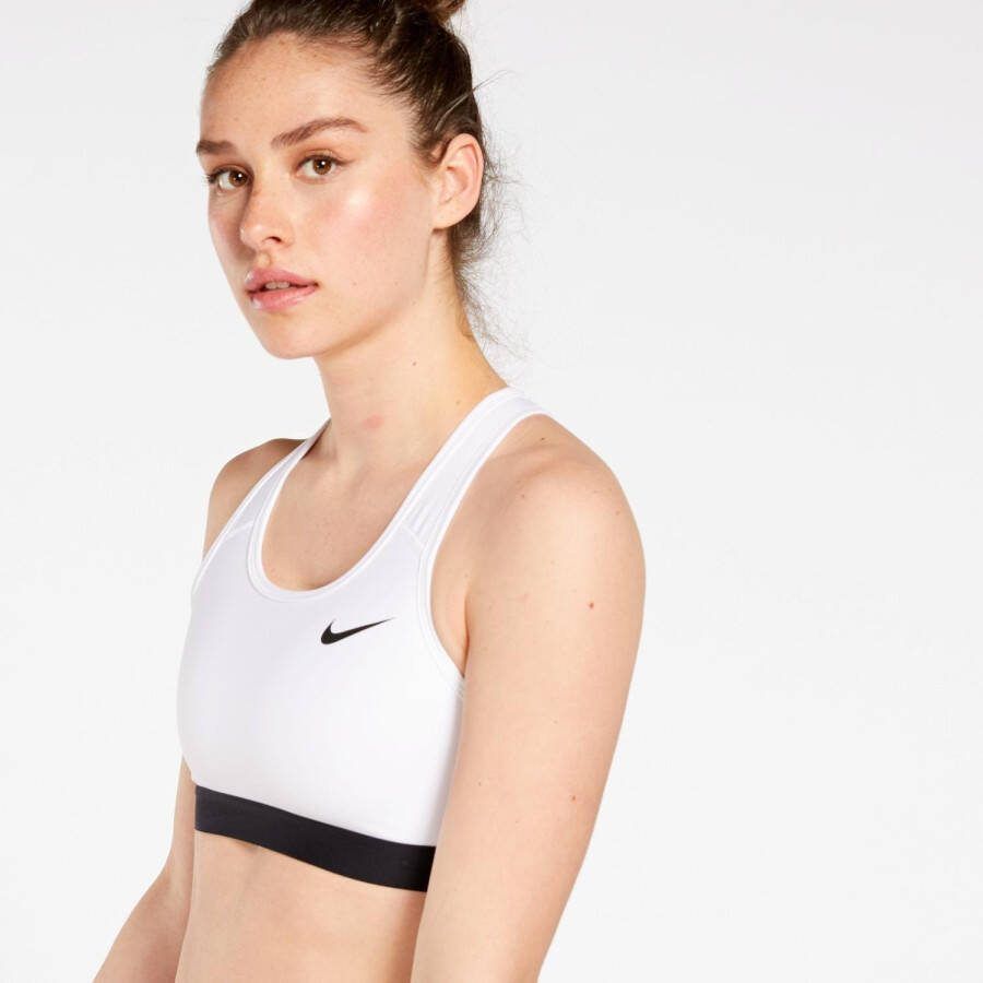 Nike swoosh medium-impact sportbh wit dames