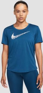 Nike swoosh run hardloopshirt blauw dames