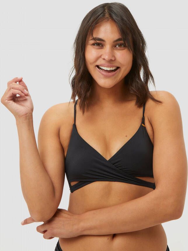 O'Neill Blue overslag triangel bikinitop Baay zwart