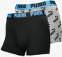 Puma all over print boxers 2-pack grijs zwart heren - Thumbnail 1
