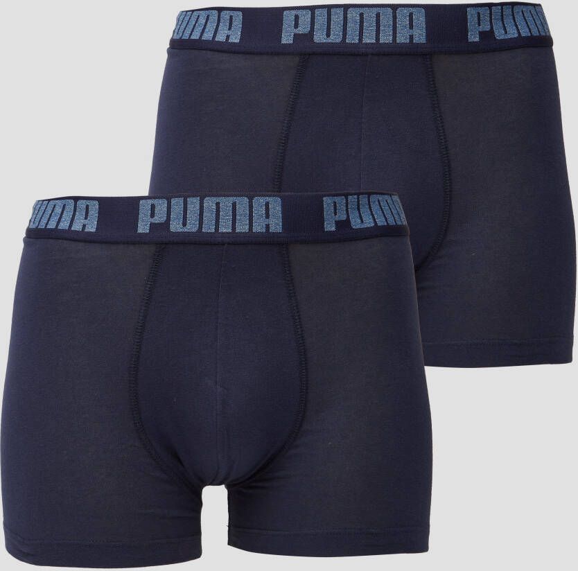 Puma basic boxershort 2-pack blauw heren
