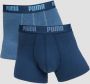 Puma basic boxershort 2-pack blauw jeansblauw heren - Thumbnail 4